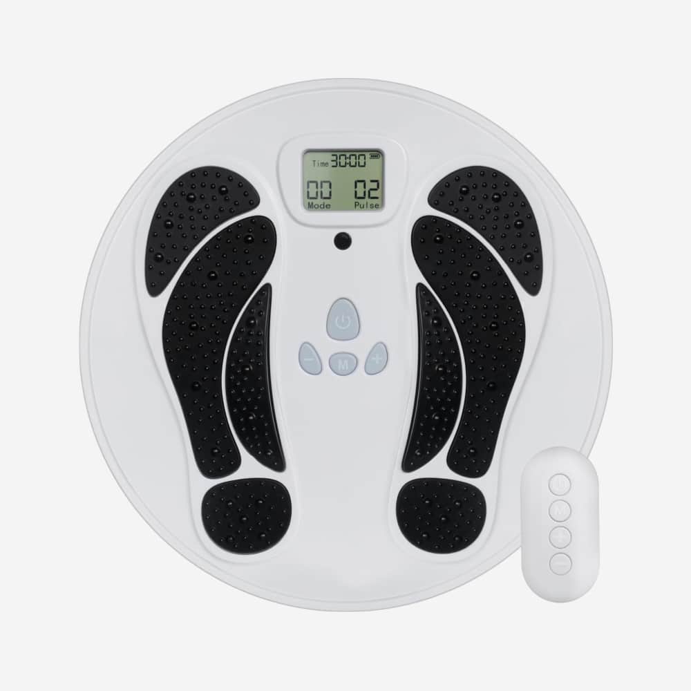 EMS Foot Massager Mat With Remote Control, 2-in-1 Back & Legs Circulation Device For Pain Relief, Muscle Relaxation